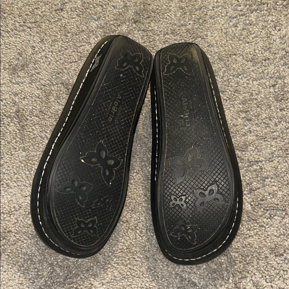 Alegria Black Embossed Slip-On Shoes - Picture 3 of 5